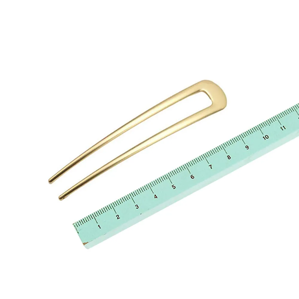 [2 Pack] Benefree U-Shape Hairpins, Bride Hair Accessories Hair Pins Clip Vintage Hair Stick,Hairstyle Chignon for Women Girls-Gold