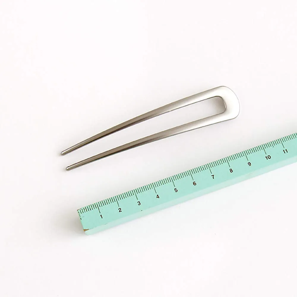 [2 Pack] Benefree U-Shape Hairpins, Bride Hair Accessories Hair Pins Clip Vintage Hair Stick,Hairstyle Chignon for Women Girls-Silver
