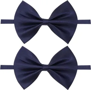2 Pcs Bow Ties Adjustable Pre-tied Satin Formal Tuxedo Bowties for Wedding Homecoming Party