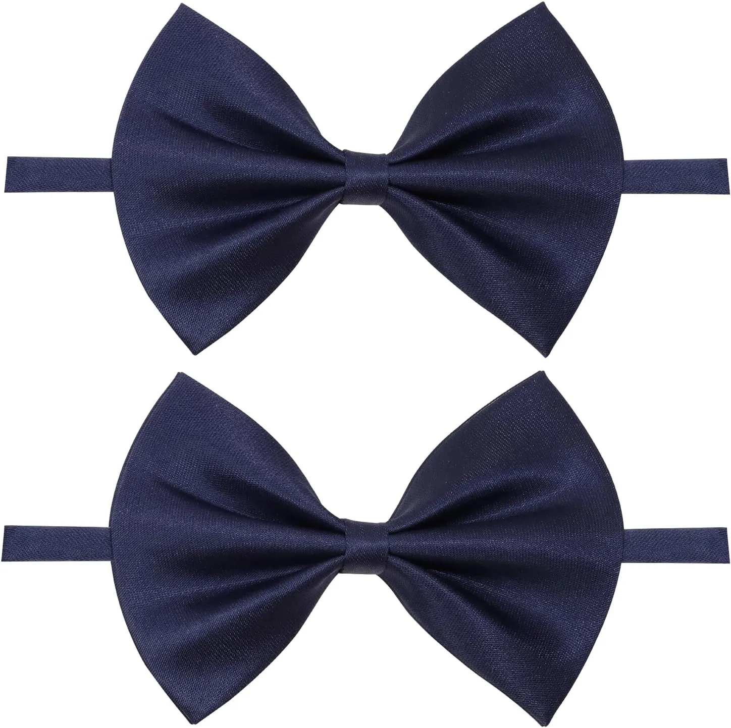 2 Pcs Bow Ties Adjustable Pre-tied Satin Formal Tuxedo Bowties for Wedding Homecoming Party