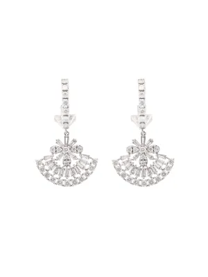 3.00ct Diamond 14K Gold Statement Dangle Drop Earrings
