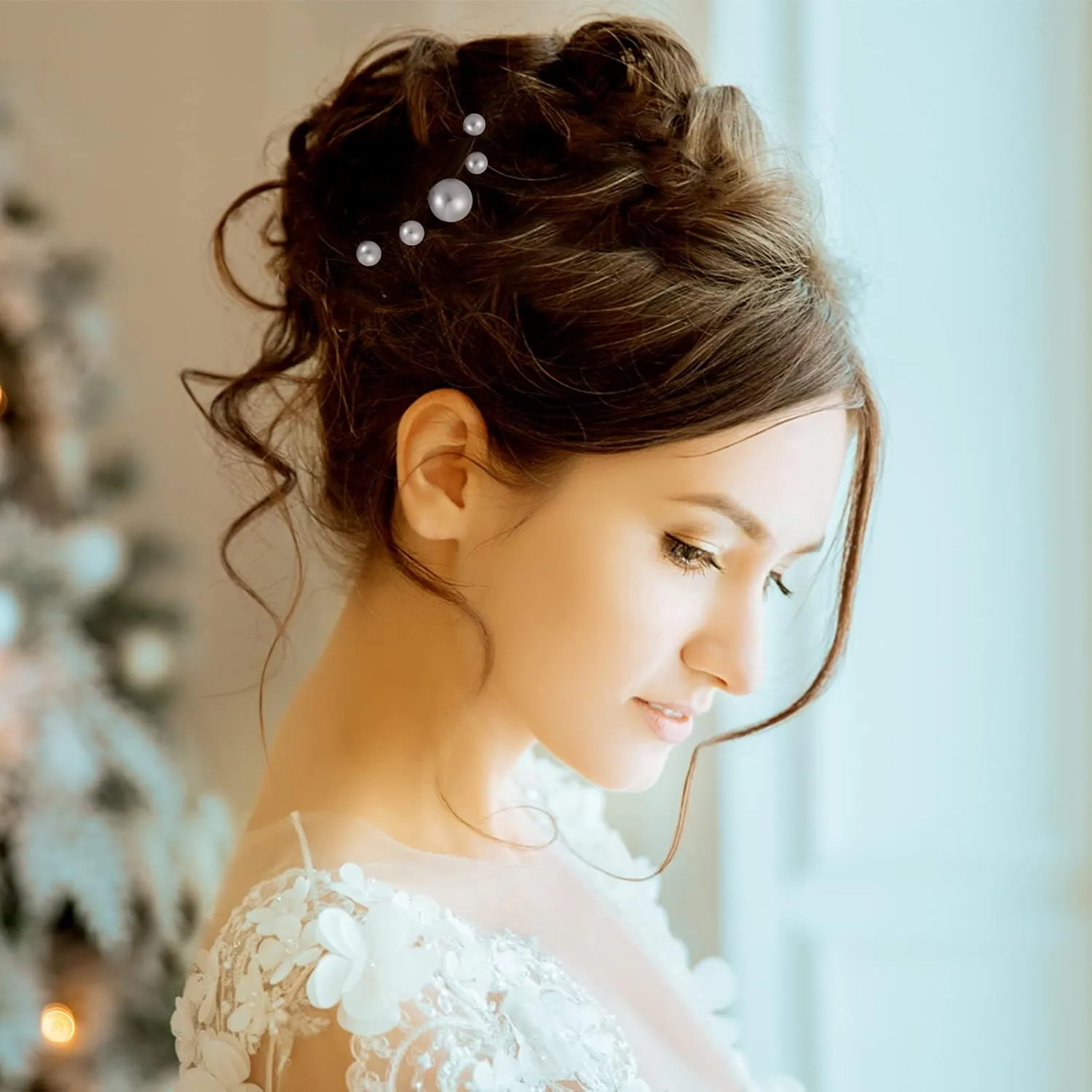 33 Pieces Wedding Pearl Hair Pins Bridal Pearl Rhinestone Hair Accessories U Shape Barrette for Bride Bridesmaid Women(Gold, Silver)