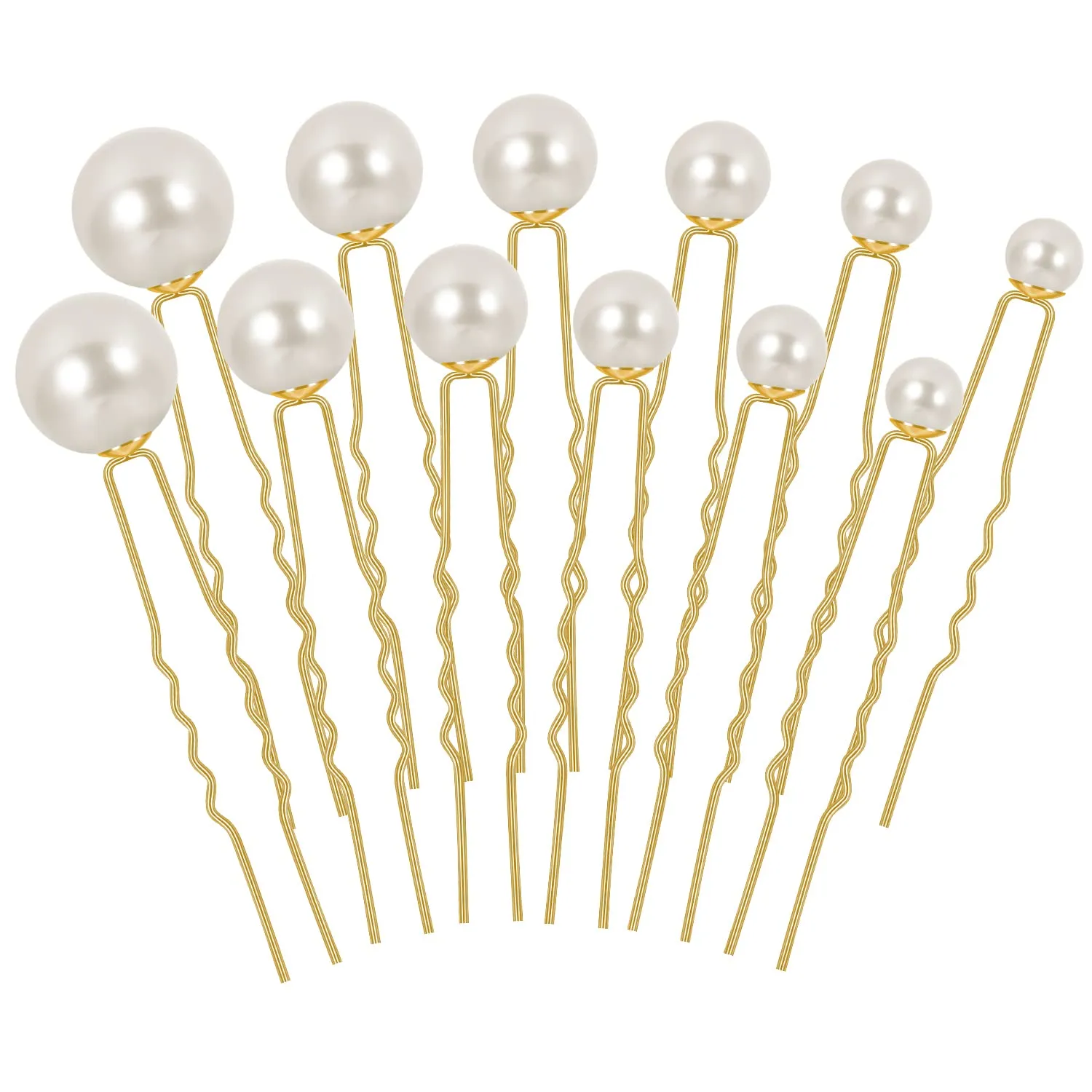 36 Pcs Wedding Pearl Hair Pins Bridal Pearl Rhinestone Wedding Hair Accessories, Pearl Bobby Hair Pins Clips for Brides Bridesmaid Gril Women (Single Pearl Hair Pins)