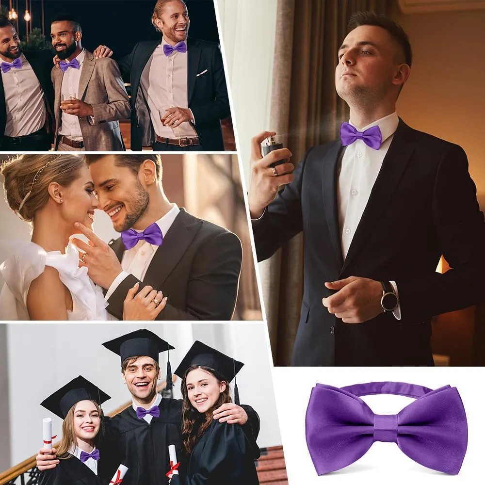 3pcs Bow Tie, Bow Ties for Men, Pre Tied Bow Ties for Men, Adjustable Bowtie for Wedding, Party, Graduation