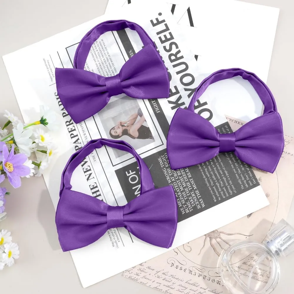 3pcs Bow Tie, Bow Ties for Men, Pre Tied Bow Ties for Men, Adjustable Bowtie for Wedding, Party, Graduation