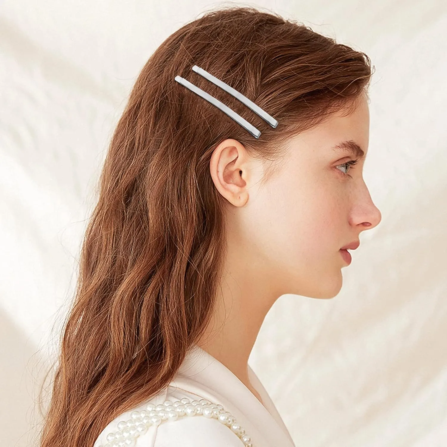 50 Silver Jumbo Bobby Pins, 2.56 Inch Metal Hair Clips Hair Pin Bobby-pins Hairpins Hair Accessories for Women Thick Long Updo Hair Style