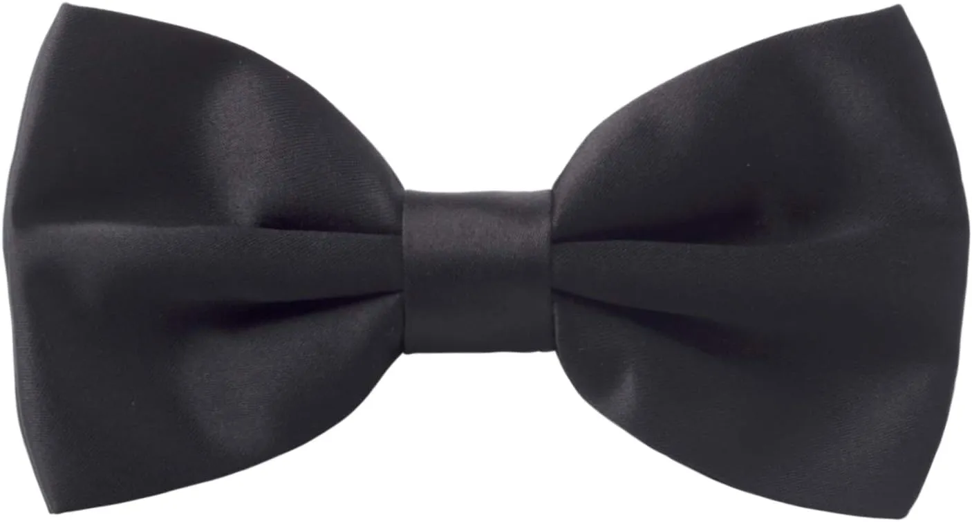 Alizeal Mens Adjustable Pre-tied Solid Bow Tie