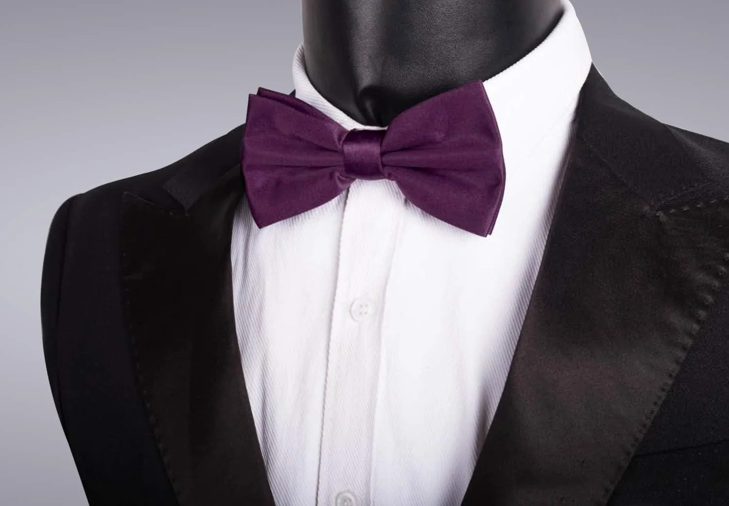 Alizeal Mens Adjustable Pre-tied Solid Bow Tie