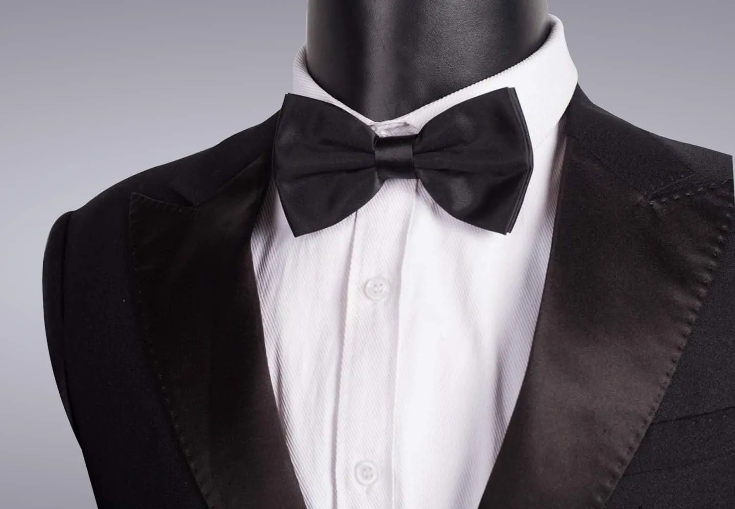 Alizeal Mens Adjustable Pre-tied Solid Bow Tie