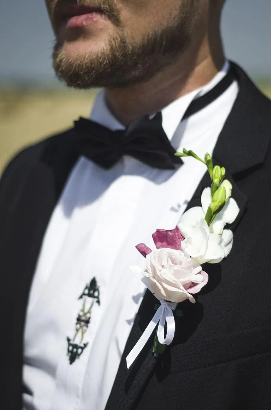 Alizeal Mens Adjustable Pre-tied Solid Bow Tie