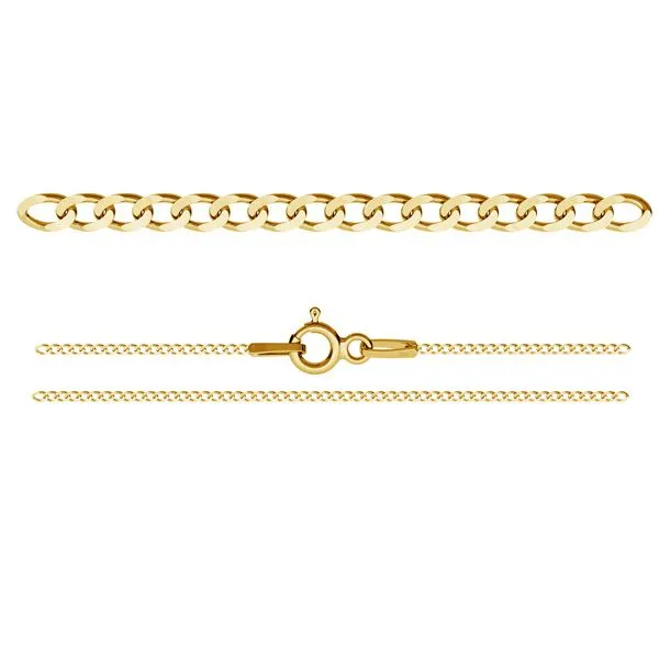 Armbånd, Panser Facet Kæde, forgyldt sterlingsølv, 1,05 mm