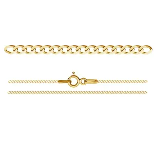 Armbånd, Panser Facet Kæde, forgyldt sterlingsølv, 1,05 mm