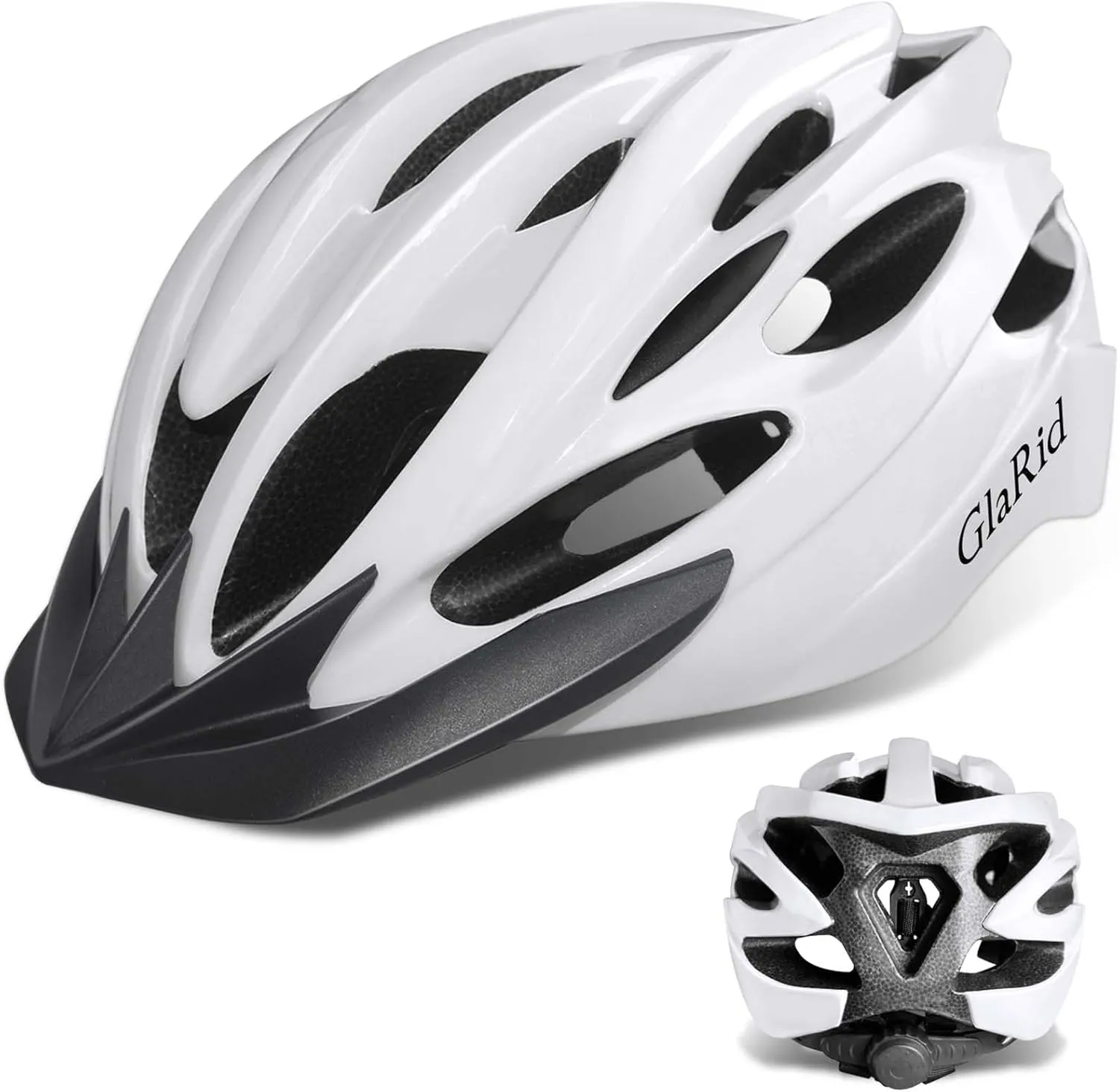 Bike Helmet for Adult Men and Women, Suggested Fit 21.6 to 24inch, Removable Liners, Lightweight Road Mountain Cycling Safety Sports Helmets with Detachable Visor