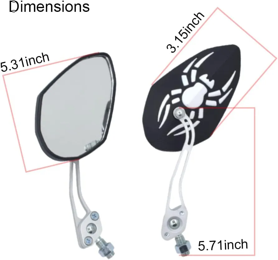 Bike Mirrors Handlebar Rearview Mirror, Adjustable Handlebar End Mount Bicycle Side Mirror, Safe Cycling Mirrors for Road Bike, Rotatable Bar End Bike Mirror