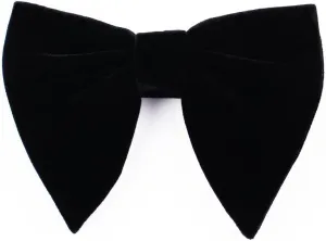 Black Velvet Bow Ties Mens Pre-Tied Satin Formal Tuxedo Big Bowtie Oversized Bow Knot, 1, Medium