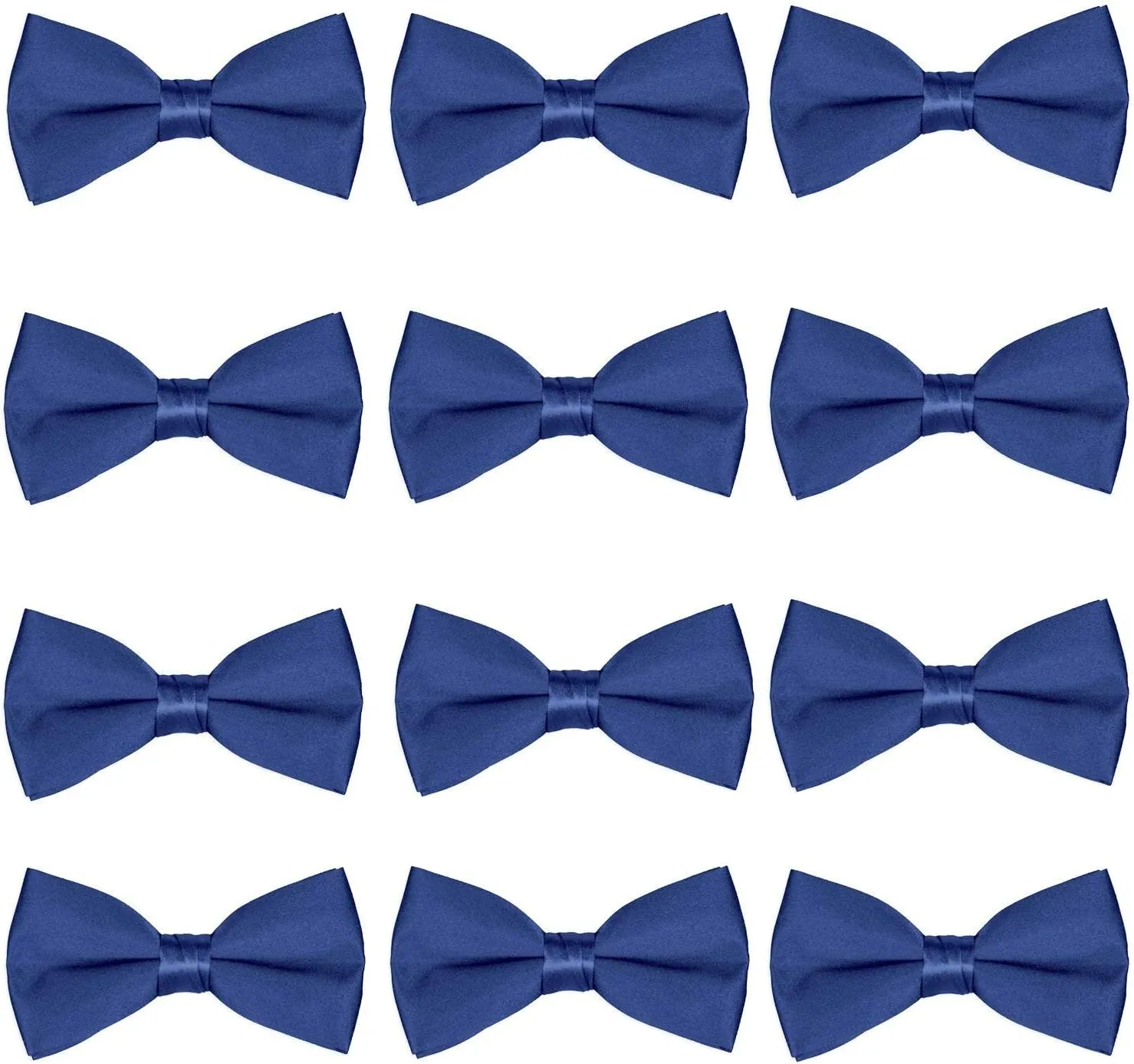 Boys Wedding Bow Tie 12 Pack Children Bowties Kids Tuxedo Solid Ties