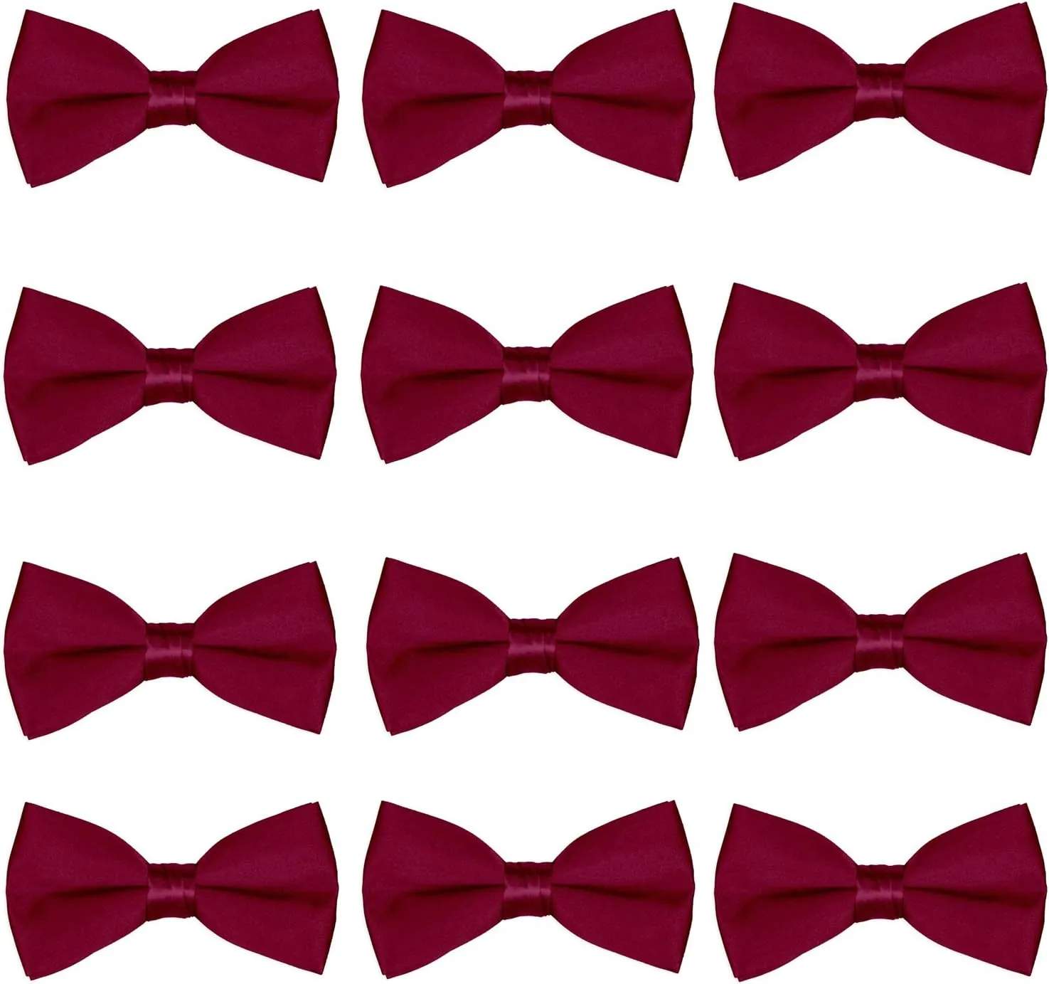 Boys Wedding Bow Tie 12 Pack Children Bowties Kids Tuxedo Solid Ties