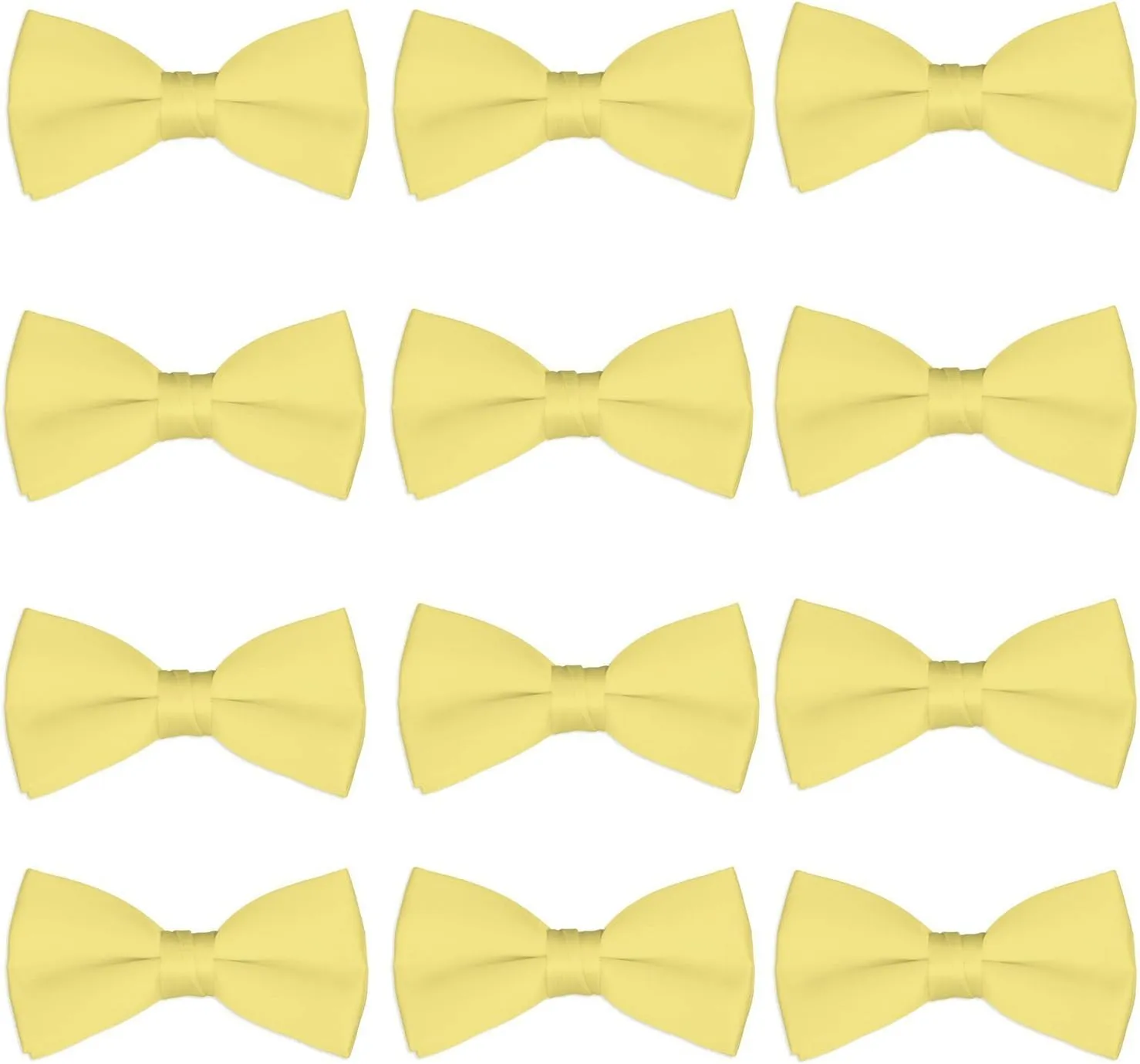 Boys Wedding Bow Tie 12 Pack Children Bowties Kids Tuxedo Solid Ties
