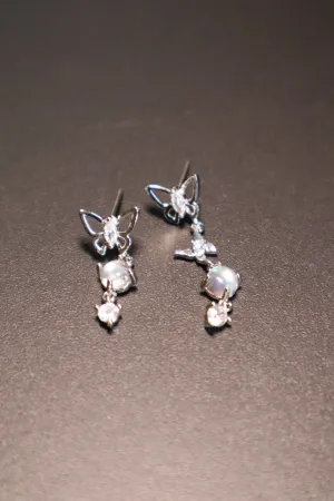 Butterfly Moonstone Dangle Earrings