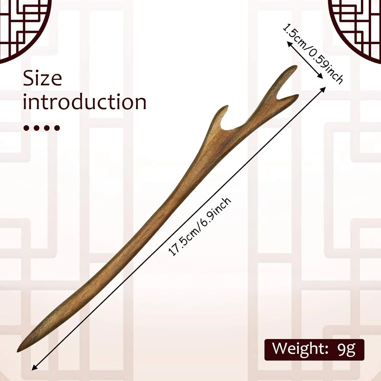 Chuangdi 8 Pieces Wooden Hair Sticks Japanese Hair Chopstick for Women Bun Maker, Chinese Chopstick Hairpin for Women Handmade Chignon Maker Accessories(Classic Pattern)