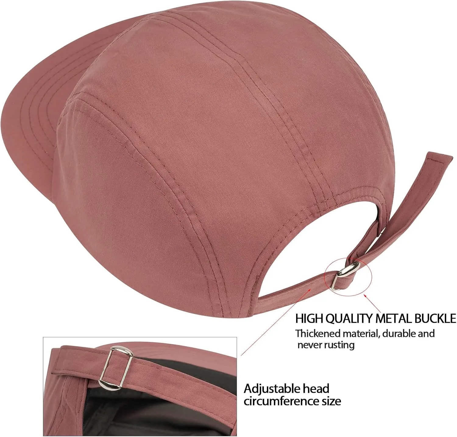 Clakllie Quick Dry 5 Panel Running Hats Reflective Flat Brim Hat Breathable Baseball Cap Cooling Outdoor Caps Tennis Dad Hats