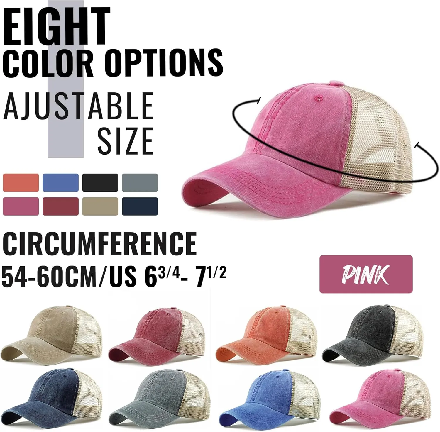CLAPE Mesh Baseball Cap Summer Breathable Trucker Mesh Hat Golf Dad Hats Quick Dry Cool Hats Outdoor Sports Running Cap