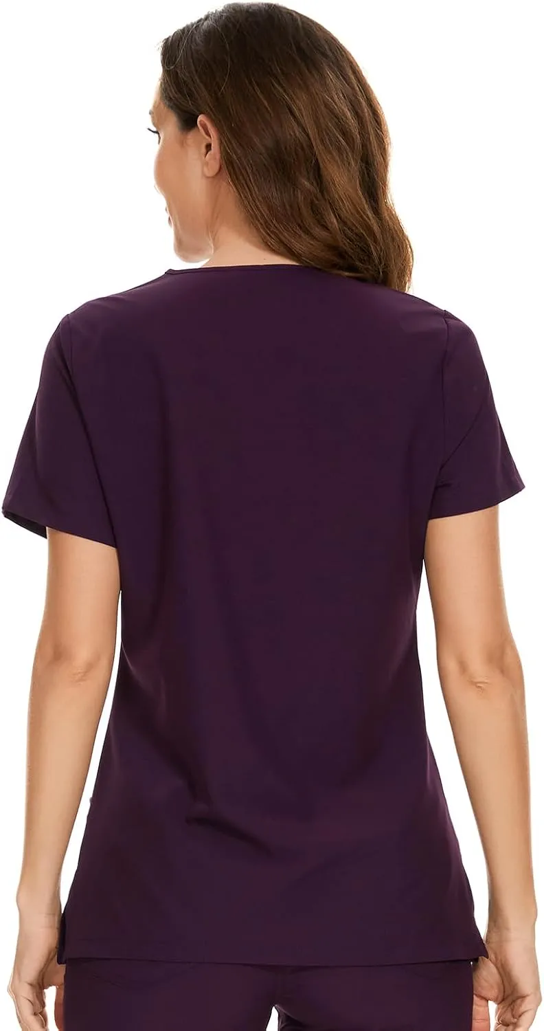 COZYFIT Scrub Tops for Woman - Soft Stretch, V-Neck Top Scrubs with 3 Pockets, Easy Care for Women