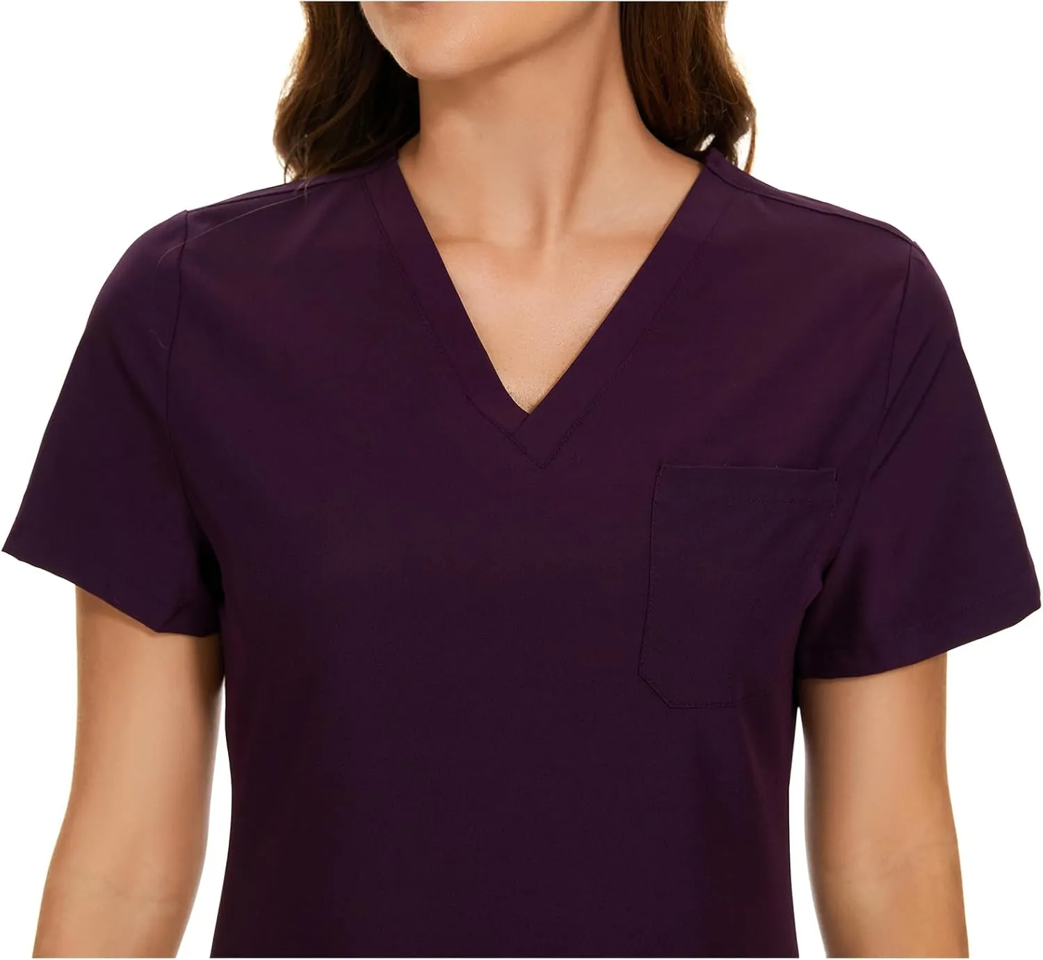 COZYFIT Scrub Tops for Woman - Soft Stretch, V-Neck Top Scrubs with 3 Pockets, Easy Care for Women