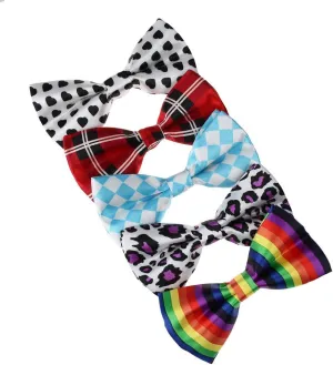 Dan Smith Silk Blend Bowties For Men 25.6"-Neck-Size Clip-On Adjustable Bundle Pre-Tied Bowties