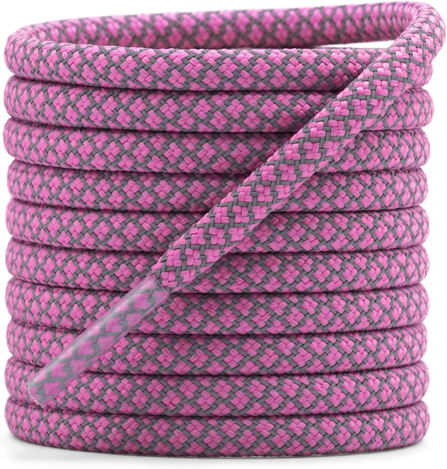 DELELE 2 Pairs 4/25" Thick Round Reflective Shoe Laces Safety Highlight Rope
