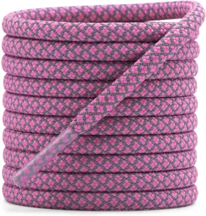 DELELE 2 Pairs 4/25" Thick Round Reflective Shoe Laces Safety Highlight Rope