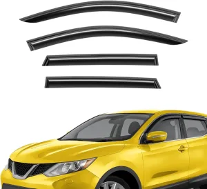 Extra Durable Window Deflectors Tape-On Window Visors Rain Guards Fit for Nissan Rogue Sport 2017-2022, Sun Visors, Wind Vent for Shades, Exterior Car Accessories - 4pcs. AG0104