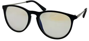 Fantas-Eyes Unisex Harvard Round Blue Light Filtering Glasses - Black