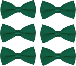 FOMANN Boys Wedding Bow Tie 6 Pack Children Chorus Pre-Tied Bowties Kids Tuxedo Solid Ties