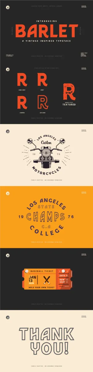 Free Barlet Vintage Typeface Font