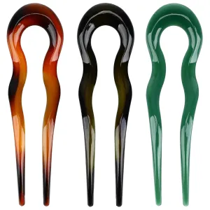 French Hair Pins for Women French Twist Hair Pins Wavy U Shaped Hairpins Bun Hair Sticks Decorative Hair Forks for Thick Hair Long Hair (As Shown 1)