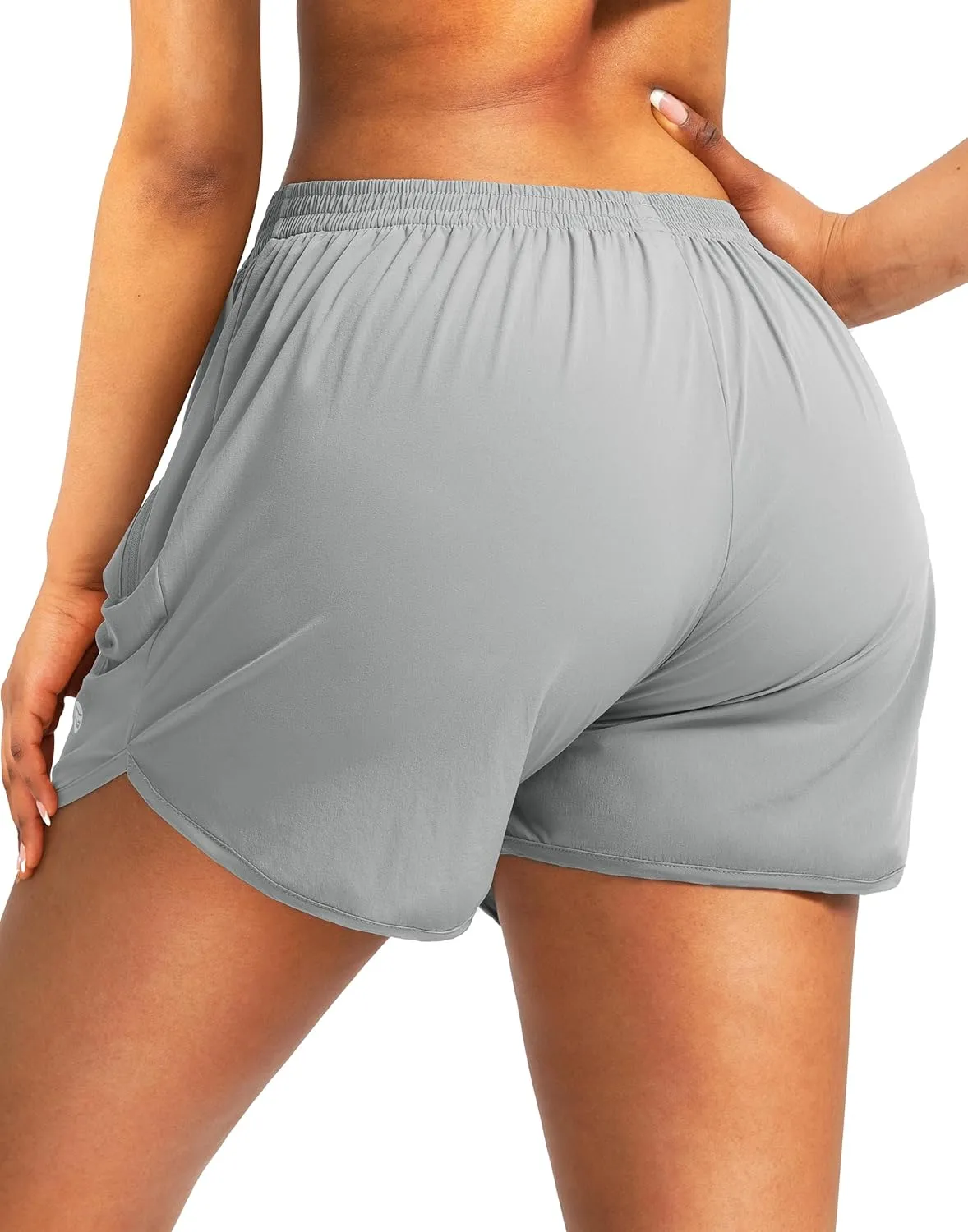 G Gradual Women's Running Shorts with Zipper Pockets Quick Dry Athletic Workout Gym 3" Shorts for Women with Comfy Liner