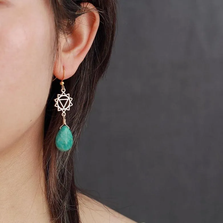 Giralang Amazonite Dangle Earrings