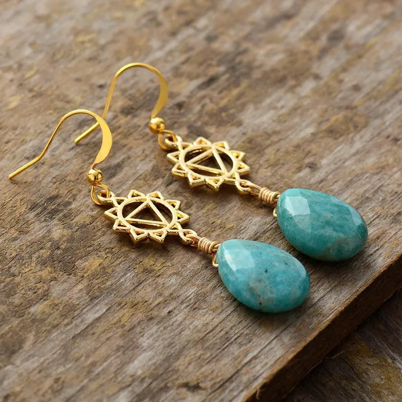 Giralang Amazonite Dangle Earrings