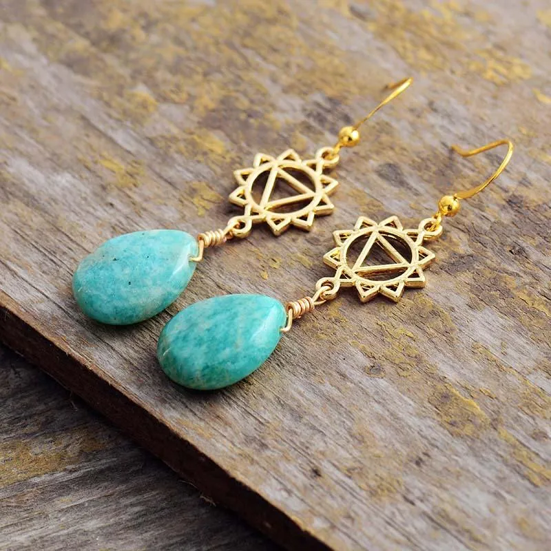 Giralang Amazonite Dangle Earrings