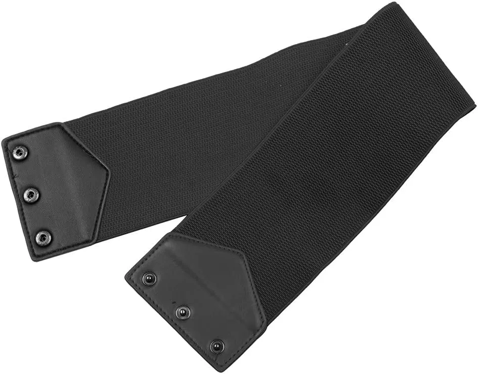 GRACE KARIN Women's Snap-Button Corset Belt Wide Elastic Belts for Dress Stretchy Waistband