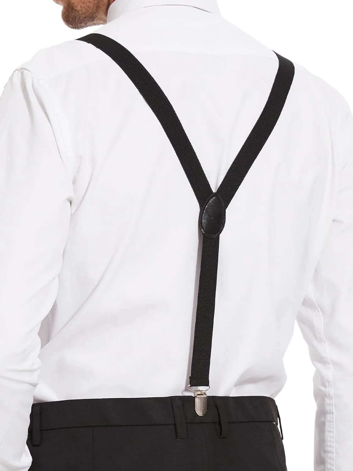 habibee Suspender and Bow Tie Set for Men Adjustable Braces with Y Back, Diverse Colors, Strong Clips