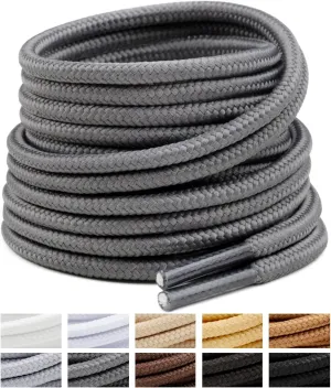 Handshop 2 Pairs Round Boots Shoelaces Heavy Duty Outdoor Shoe Laces 30-63 Shoestrings For Hiking Sporting Running