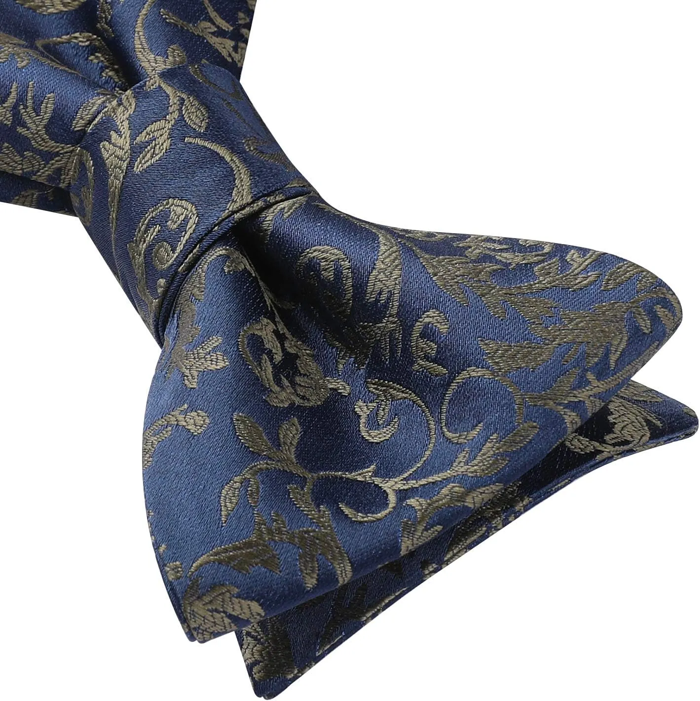 HISDERN Bow Ties for Men Floral Bowties Mens Self Tie Bow Tie Handkerchief Jacquard Woven Bowtie Pocket Square Set