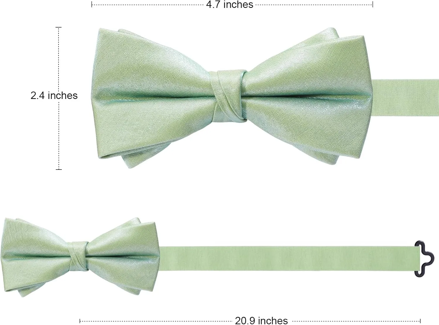 HOULIFE Bow Ties for Men Formal Satin Bowties Pre-tied Style Classic Adjustable Tuxedo Men's Bowtie for Wedding Party Prom
