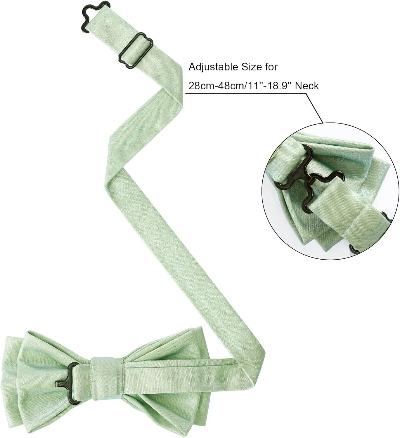 HOULIFE Bow Ties for Men Formal Satin Bowties Pre-tied Style Classic Adjustable Tuxedo Men's Bowtie for Wedding Party Prom