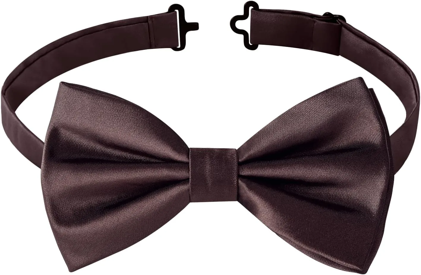 HOULIFE Men's Bow Ties Pretied Solid Color Satin Formal Tuxedo Bowties and Pocket Square Cufflinks Sets for Wedding Party