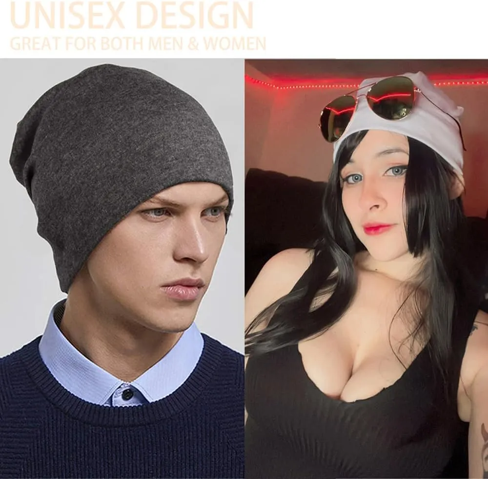 JarseHera Slouchy Beanie for Men Women Baggy Headwear Chemo Caps Cancer Hats