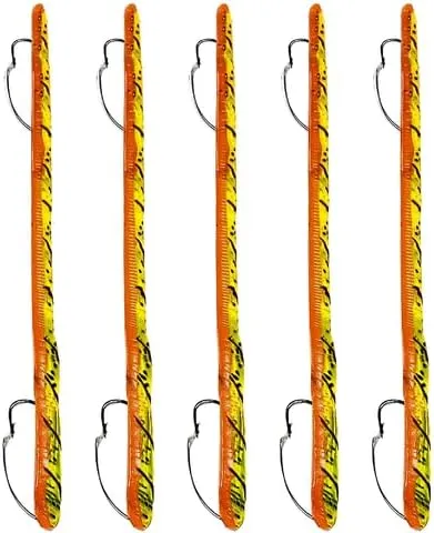 Made in USA Weedless Pre-Rigged Fishing Lures Bass Set, Pike, and Anything in Between - USA - Extra Durable Soft Plastic Swimbaits for Bass Fishing Lures - 5 PCS Bass Baits and Lures Pack(Variety)