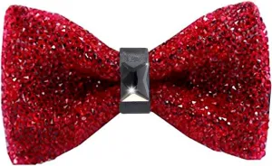 Mantieqingway Bow Ties for Men, Pre Tied Sequin Diamond Bowties with Adjustable Length for Party Wedding Banquet